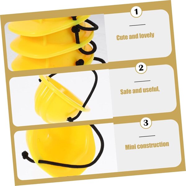 Mini Caschi di Sicurezza Gialli per bambole Miniature, 4 Pezzi, Accessori Decorativi