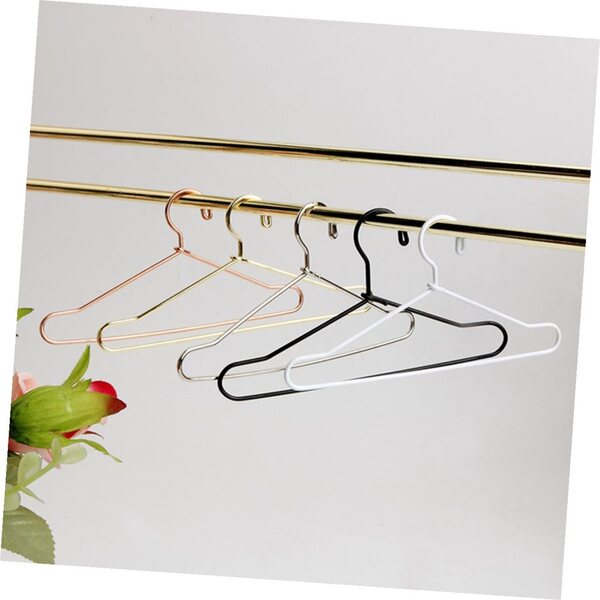 Set 10 Mini Cintre in Metallo Dorato per Vestiti di Bambole e Animali 12 cm