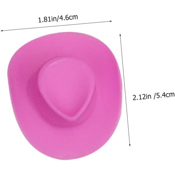 Bunte Mini-Cowboyhüte aus Kunststoff für Puppen – 40er-Set für kreative Dekorationen