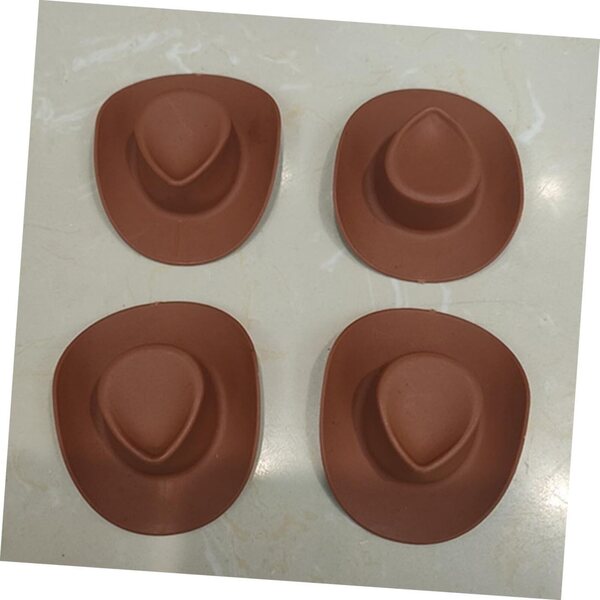 Bunte Mini-Cowboyhüte aus Kunststoff für Puppen – 40er-Set für kreative Dekorationen