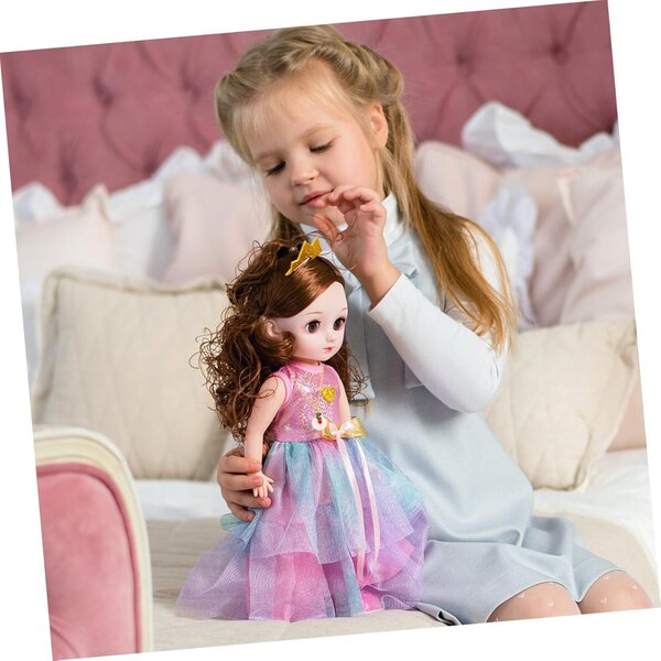 Set mit 2 Mini-Halsketten für 1/6 Puppen aus Kunststoff und Metall, dekoratives Schmuckzubehör