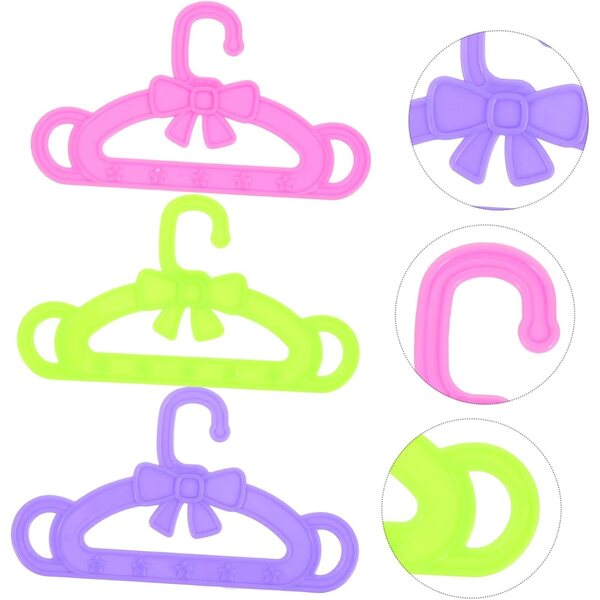 Set mit 15 farbigen Mini-Kunststoffgürteln für 18-Zoll-Puppenkleidung – Organizer-Zubehör