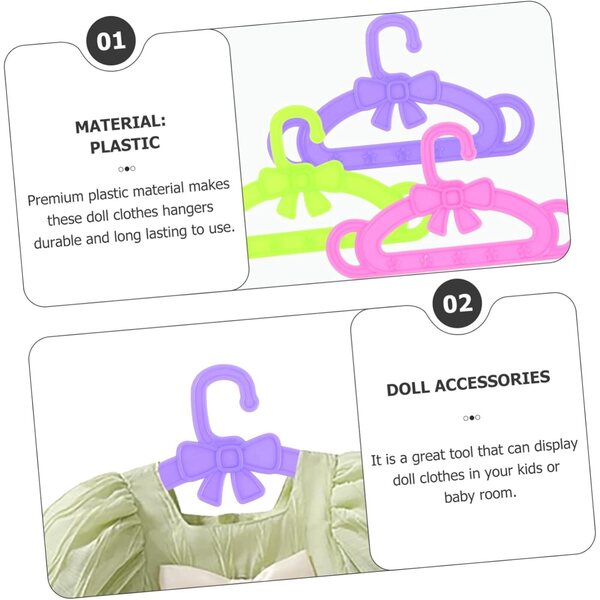 Set mit 15 farbigen Mini-Kunststoffgürteln für 18-Zoll-Puppenkleidung – Organizer-Zubehör