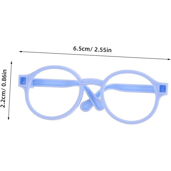 Set 4 Montature Occhiali per Bambole in Plastica Colorata Resistente e Stilosa