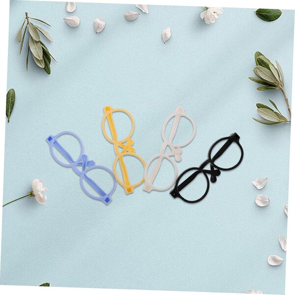 Set 4 Montature Occhiali per Bambole in Plastica Colorata Resistente e Stilosa