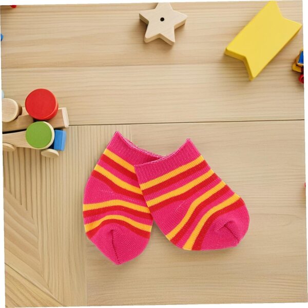 Set mit 10 Paar Baumwollsocken für 18-Zoll-Puppen – farbenfrohes Kleidungszubehör