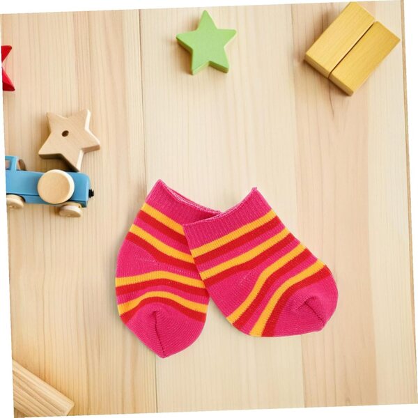 Set mit 10 Paar Baumwollsocken für 18-Zoll-Puppen – farbenfrohes Kleidungszubehör
