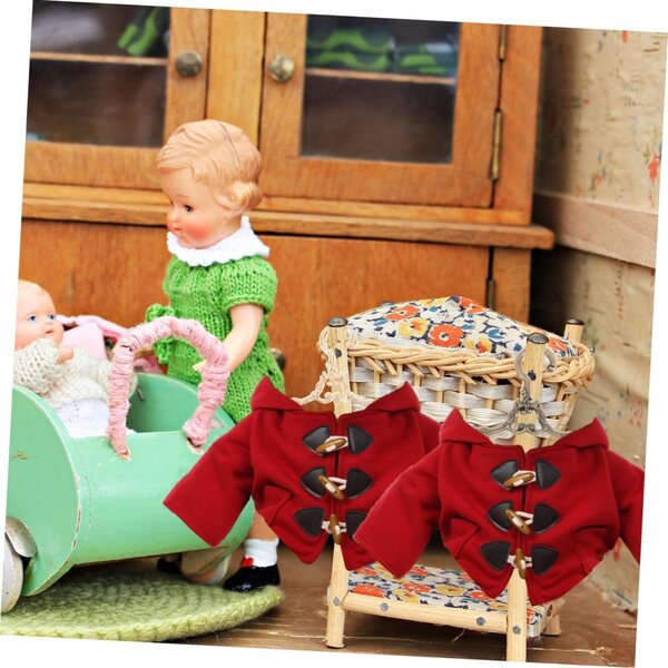 Set 4 Mini Cintre in Lega Dorata e Rame Vintage per Abiti Bambole, Organizzazione Perfetta