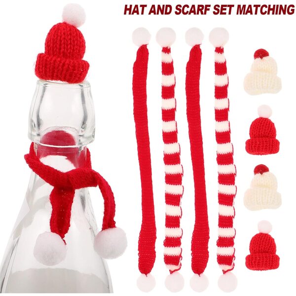40-teiliges Weihnachtskostüm-Set für Minipuppen, Strickmützen und Schals