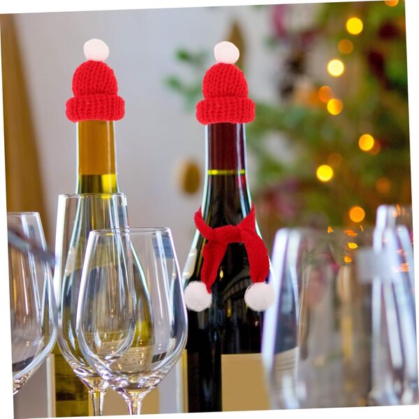 Set Natale Mini bambole: 40 Accessori Bonnet e Sciarpe Tricotati Festivi