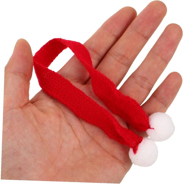 Set 40 pezzi Mini Accessori Natalizi per bamboles: Cappelli e Sciarpe in Maglia