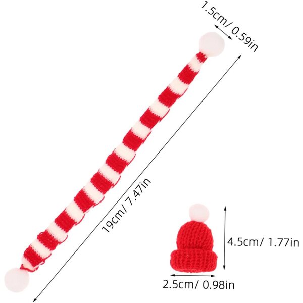 Set di 40 Accessori Natalizi per Bambole: Cappelli e Sciarpe Invernali Tricotati