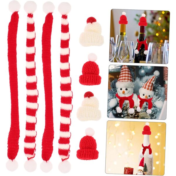Set di 40 Accessori Natalizi per Bambole: Cappelli e Sciarpe Invernali Tricotati