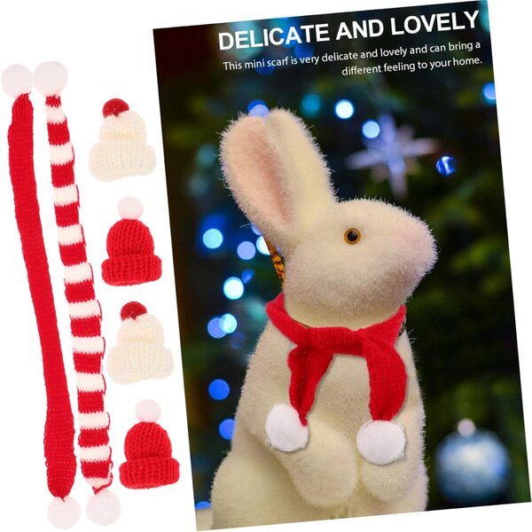 Set 40 Accessori Natalizi Mini Cappelli e Sciarpe per Bambole - Moda Invernale Festiva