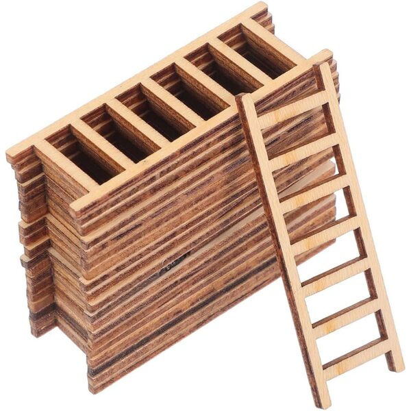 Scala in Legno Miniatura 30 Pezzi per Case delle Bambole e Paesaggi Fai da Te