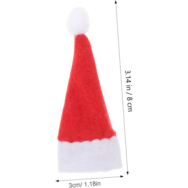 Mini Chapeaux Lutins in Feltro per Decorazioni Natalizie - 24 Pezzi Colorati e Leggeri
