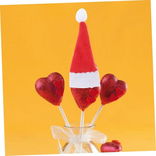 Mini Chapeaux Lutins in Feltro per Decorazioni Natalizie - 24 Pezzi Colorati e Leggeri
