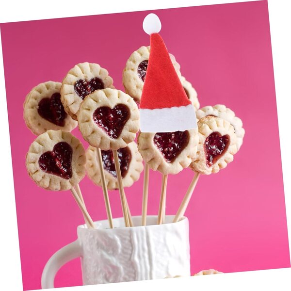 Mini Chapeaux Lutins in Feltro per Decorazioni Natalizie - 24 Pezzi Colorati e Leggeri