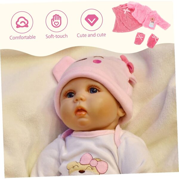Set Abbigliamento bambole - Giacca, Gonna Rosa e Calzini per Bambole
