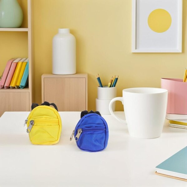 Set 4 Mini Zaini per Bambole con Zip - Accessori Morbidi per Gioco e Role Play