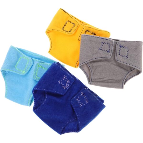 Set 4 Culottes Funzionali per bamboles - Couches Realistiche per Gioco e Accessori Sicuri