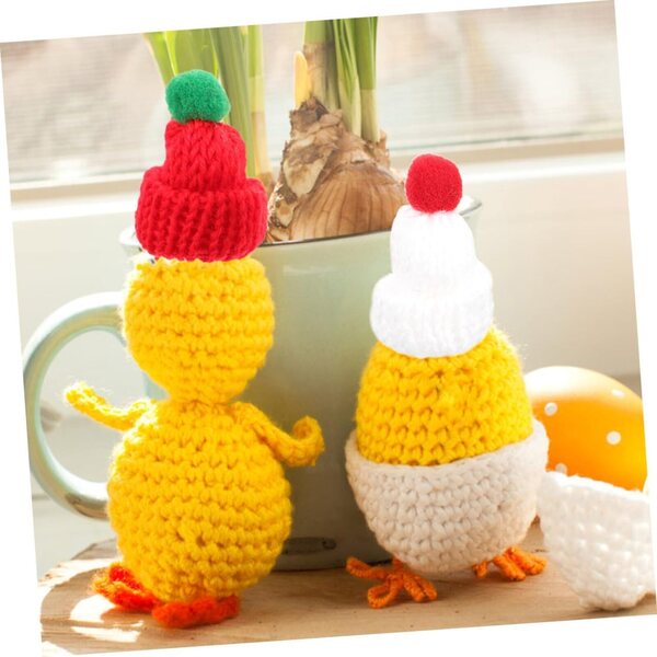 Set 12 Mini Bonnet e Sciarpe Natalizie in Lana, Accessori Tricotati per Decorazioni Festa