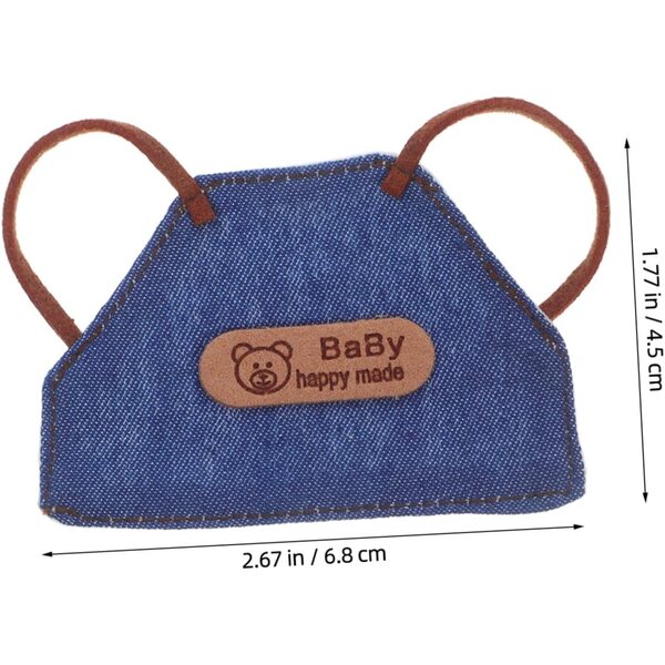 Set 4 Mini Grembiuli in Denim per Bambole - Accessori Vintage per Casa delle Bambole