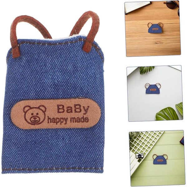 Set 4 Mini Grembiuli in Denim per Bambole - Accessori Vintage per Casa delle Bambole