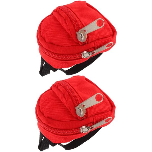Set 2 Mini Zaini Rossi per bambole - Accessori per Giochi e Viaggi Bambini
