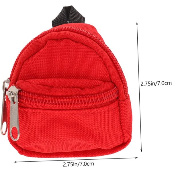 Set 2 Mini Zaini Rossi per bambole - Accessori per Giochi e Viaggi Bambini
