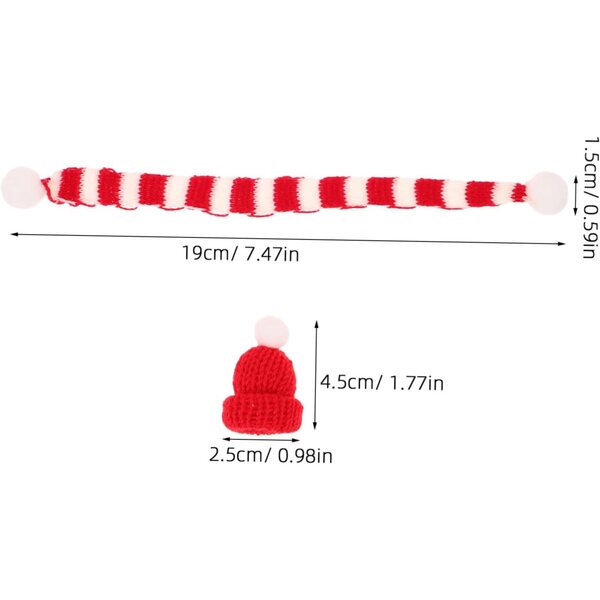 40-teiliges Set winterlicher Weihnachtsmützen und Schals für Puppen – dekorative Accessoires