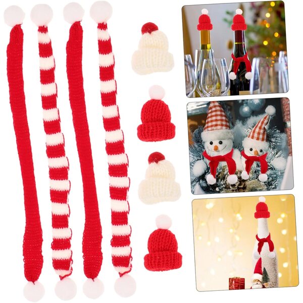 40-teiliges Set winterlicher Weihnachtsmützen und Schals für Puppen – dekorative Accessoires