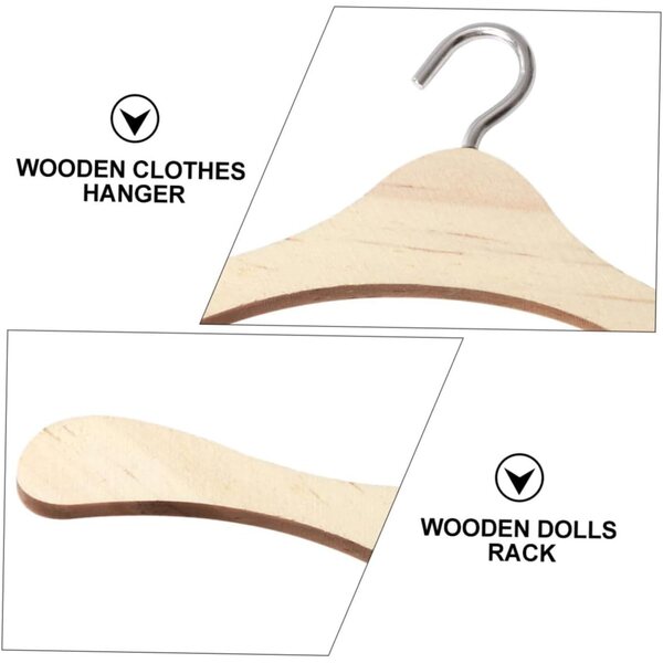 ORFOFE Set mit 5 natürlichen Holzgürteln für Mini-Puppen, 10 cm – Organisationszubehör