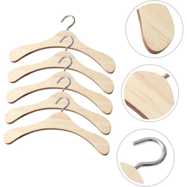 ORFOFE Set mit 5 natürlichen Holzgürteln für Mini-Puppen, 10 cm – Organisationszubehör