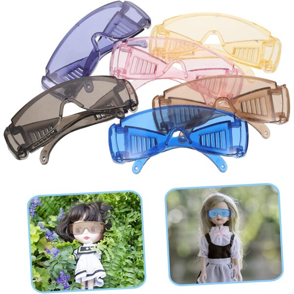 6 Mini Occhiali Colorati per Bambole - Accessori Leggeri e Divertenti