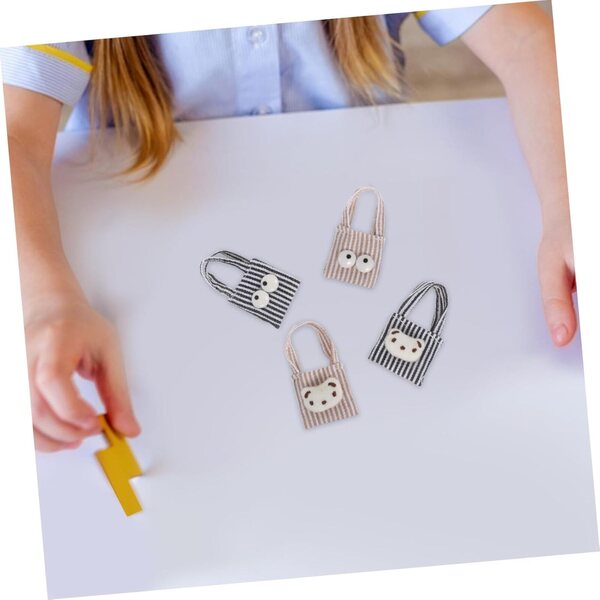 Set 4 Mini Sacchetti in Tela per Bambole - Accessori Miniatura Kawaii per Gioco