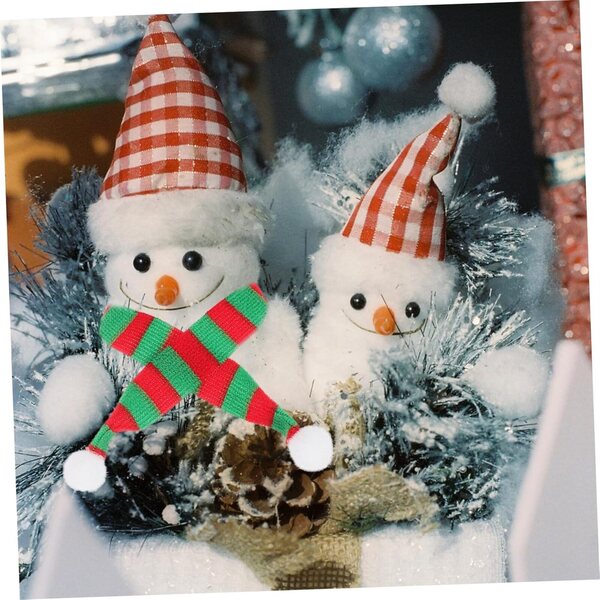 Levemolo 8 Mini Sciarpe di Natale per Decorazioni e Accessori bamboles in Poliestere