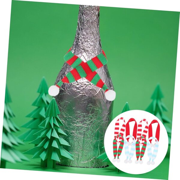 Levemolo 8 Mini Sciarpe di Natale per Decorazioni e Accessori bamboles in Poliestere