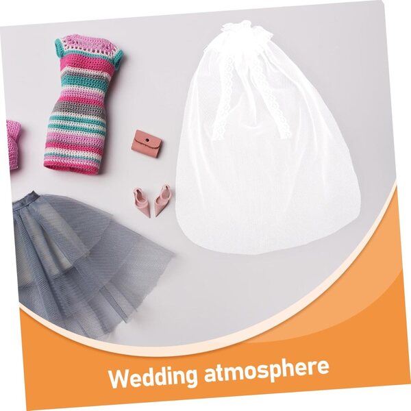 Voile da Sposa in Tulle per Bambole Stile Cattedrale, Accessorio Leggero Handmade