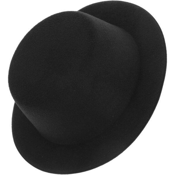 Outanaya Mini Cappello a cilindro in Feltro Nero per Bambola 20 cm Accessorio Fai da Te