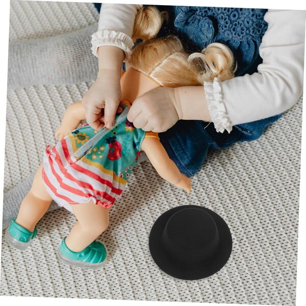 Outanaya Mini-Zylinder aus schwarzem Filz für Puppen, 20 cm, DIY-Zubehör