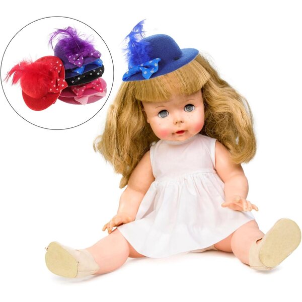 Set 6 Mini Cappelli Fantasia per Pupazzi, Accessori Decorativi per Feste e Artigianato