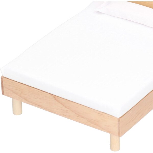 Letto Doppio in Miniatura 1:12 in Rovere – Mobili Casa delle Bambole Picysa