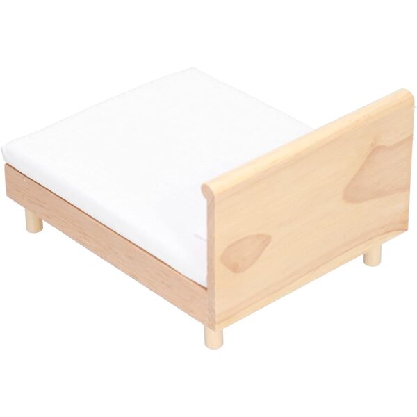 Letto Doppio in Miniatura 1:12 in Rovere – Mobili Casa delle Bambole Picysa