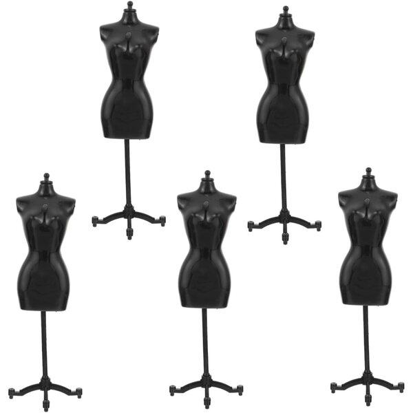 Set 5 Supporti Manichino Miniatura Plastica per Abiti bambole Stabile Elegante