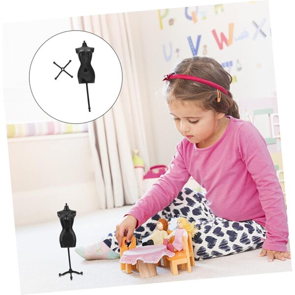Set 5 Supporti Manichino Miniatura Plastica per Abiti bambole Stabile Elegante