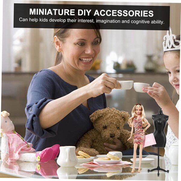 Set 5 Supporti Manichino Miniatura Plastica per Abiti bambole Stabile Elegante