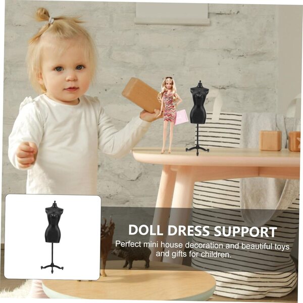 Set 5 Supporti Manichino Miniatura Plastica per Abiti bambole Stabile Elegante
