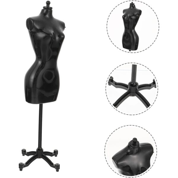 Set 5 Supporti Manichino Miniatura Plastica per Abiti bambole Stabile Elegante