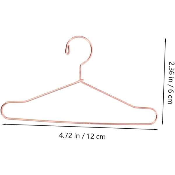 Set 10 Mini Cintre in Metallo Oro per Vestiti Bambole e Animali Domestici